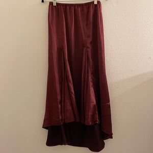 Max studio high low satin skirt, size S